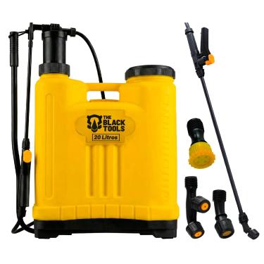 Imagem de Pulverizador Manual Costal The Black Tools BPM200E – 20L Bomba de Pressão para Inseticidas Agrícola e Residencial