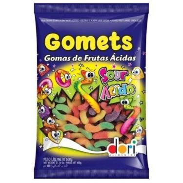 Imagem de Bala Goma Gomets Minhocas Ácidas 600g - Dori
