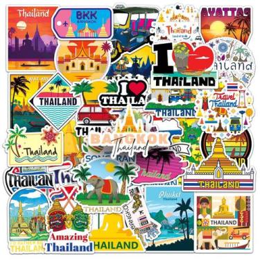 Imagem de Pacote de adesivos Thailand Travel 50 unidades Bangkok Phuket Pat - yi