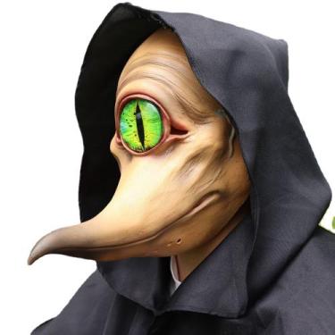 Imagem de Máscara assustadora de um olho, bico longo, resina de terror, metade d