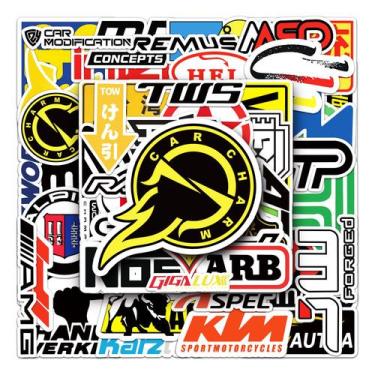 Imagem de Pacote de adesivos com logotipo de modificação de carro, 50 unidades -