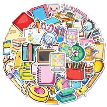 Imagem de Pacote de adesivos para leitura de 50 unidades, vinil impermeável, tem