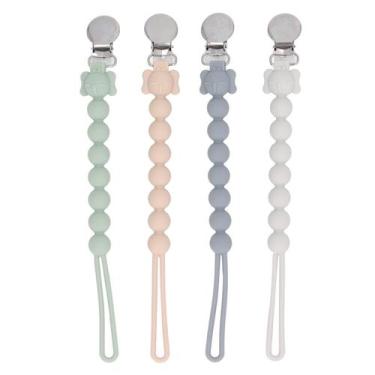 Imagem de Cadeia de chupeta YOUTHINK Silicone Soft Firmemente Clips 4 unidades
