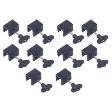 Imagem de Fechaduras de janela deslizantes Jiawu 10 conjuntos de liga de alumíni