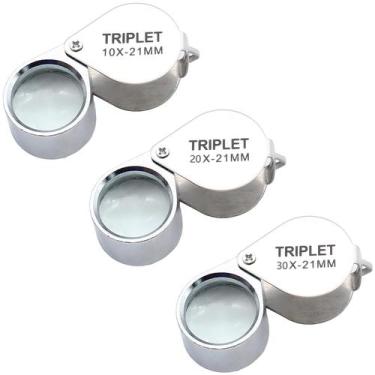 Imagem de Lupa de bolso Hitefu, 3 peças, conjunto de lupas para olhos Jewelers, 
