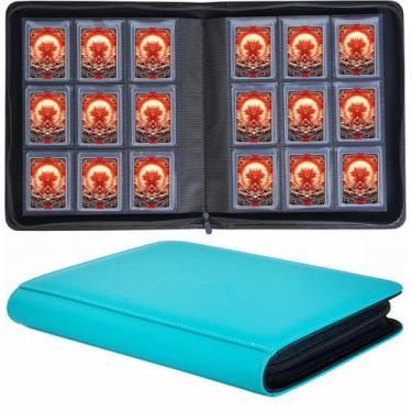 Imagem de Cartão colecionável Toploader Binder superaimi 324 Pockets azul claro