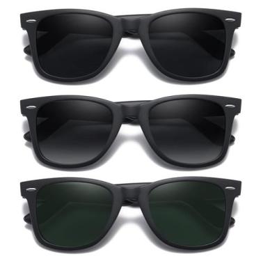 Imagem de Óculos de sol MEETSUN Retro Polarizados 100% com Proteção UV (pacote c