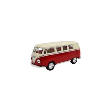 Imagem de Miniatura Volkswagen Kombi 1962 Classic Vermelho e Bege 1:32 - Kinsmar
