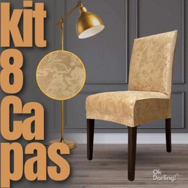 Imagem de Kit 8 Capas de Cadeira Linha Premium Mexicana - Marfim - OK Darling