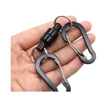 Imagem de Chaveiro Magnético Retrátil Para Pesca Com Mosca Com Rede De Liberação