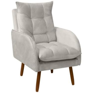 Imagem de Poltrona Decorativa Sala de Estar e Recepção Vanessa Veludo - SOFA STO