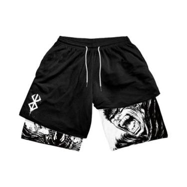 Imagem de Shorts Masculinos De Corrida Com Secagem Rápida E Bolsos, 2 Em 1, Para