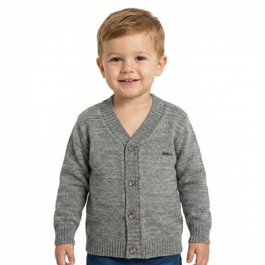 Imagem de Casaco Liso Tricô Kids Menino Cinza Claro