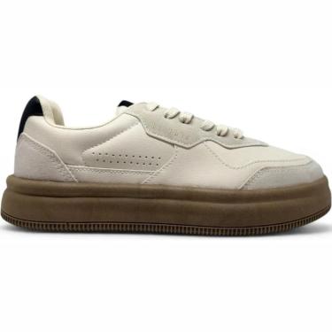 Imagem de Tênis Reserva Rsv Troy Bege Marrom Casual Dia a Dia Original-Masculino