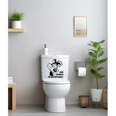 Imagem de Adesivo de Vaso Sanitário Não Esqueça de dar a Descarga Mod07 - Lojinh