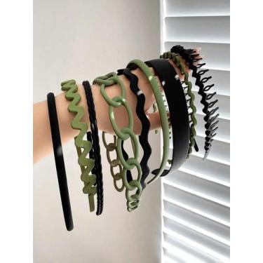 Imagem de Conjunto De Faixas De Cabelo Antiderrapantes Femininas 9 Peças Para Fr