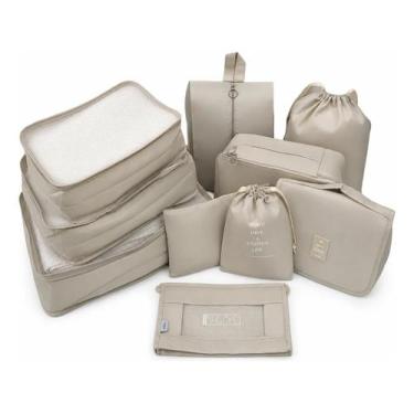 Imagem de Organizador necessaire para mala de viagem kit 10 peças coleção unique