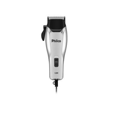 Imagem de Máquina de Cortar Cabelo Philco PCR04 18W 4 Pentes Cerâmica Preto e Cromado