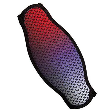 Imagem de Capa de máscara de neoprene com alça inovadora para embrulho de alça vermelho escamas de peixe