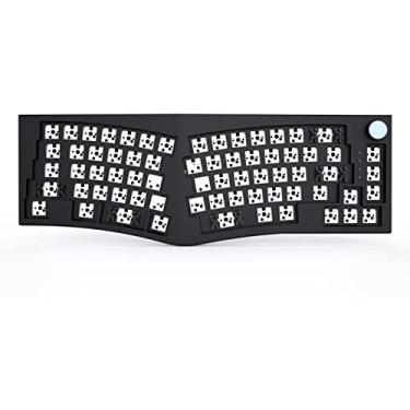 Imagem de Kit de teclado DIY Alice Layout 68 teclas, estrutura de vedação de 3 modos, kit de teclado RGB com fio, kit de teclado ergonômico e lâmpada preta