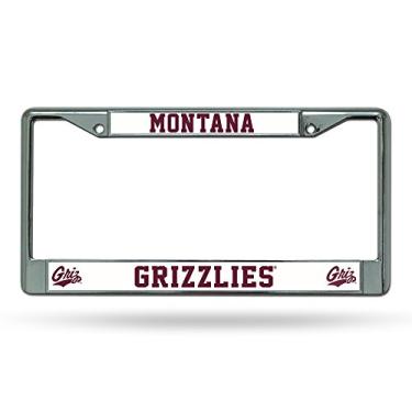 Imagem de NCAA Montana Grizzlies Moldura de placa de licença cromada padrão