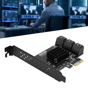 Imagem de Cartão de expansão de 6 portas, resistente a altas temperaturas PCI‑E para SATA3.0 cartão de expansão para Synology para WIN8