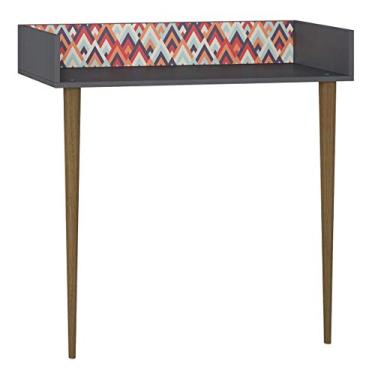 Imagem de Mod Retro Escrivaninha 1003 Be Life Espresso/Estampa Vermelha 920X930X350 mm