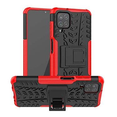 Imagem de Capa Capinha Anti Impacto Para Samsung Galaxy M32 com Tela de 6.4" polegadas Case Armadura Hybrid Refor�ada Com Desenho De Pneu (Vermelho)