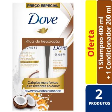 Imagem de Kit Dove Ritual de Reparação Shampoo com 400ml + Condicionador com 200ml 1 Unidade