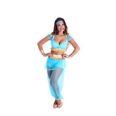 Imagem de Fantasia Jasmine Azul Adulto - Carnaval - Alladin & Jasmine