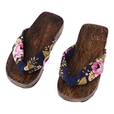 Imagem de Sandálias Japonesas Sapatos Chinelos Quimono Tamancos De Madeira Chinelos Para Crianças Chinelos De Spa Chinelos De Madeira Bambu Sapatos Tradicionais Espinha De Peixe Bebê