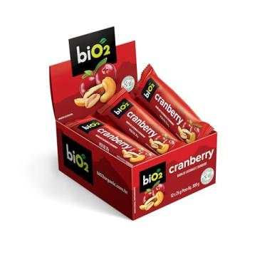 Imagem de biO2 Display Barra de Castanhas e Frutas Nuts Cranberry, 12 unidades de 25 g, Vegana e sem Glúten