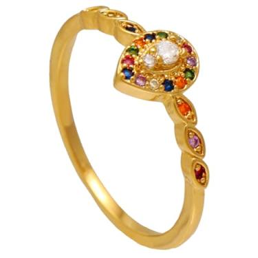 Imagem de Anel de Gota Delicado Colorido Folheado Em Ouro 18k Softjoias (15)