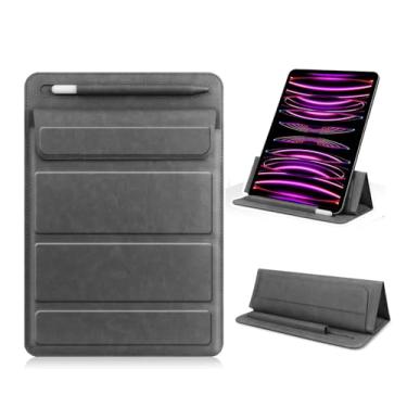Imagem de Capa para tablet de 8 a 11 polegadas com suporte para caneta, capa universal fina de poliuretano leve com suporte dobrável para iPad 10ª geração 2022, iPad Pro 11, iPad mini6, Galaxy Tab S9/A9 Plus/A8