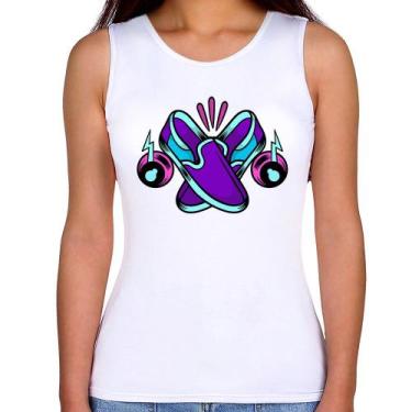 Imagem de Regata Feminina Walk The Talk - Foca na Moda, Branco, GGG