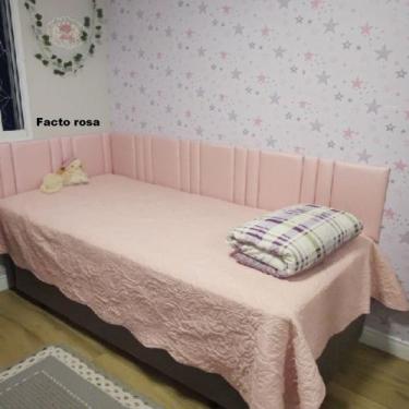 Imagem de Cabeceira modular solteiro em L trilho - 090x189x050 - Koping Lar, Fac