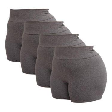 Imagem de Kit 4 Short Plus Size Fitness Curto Cintura Alta Reforçado - Rivas, Ci