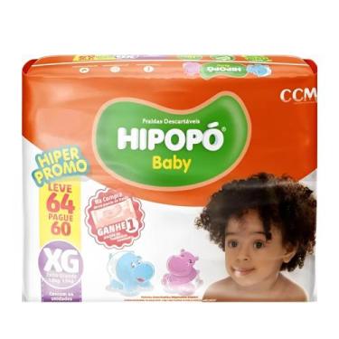 Imagem de Fralda infantil Hipopo Hiper Tamanho XG - 64 Unidades - Hipopó Baby