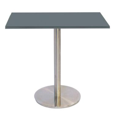 Imagem de Mesa Bistrô Beta 112,50 cm (Alt) Disco Redondo Tampo MDP Quadrado 70 cm (Larg) x 2,50 cm (Alt) Grafite