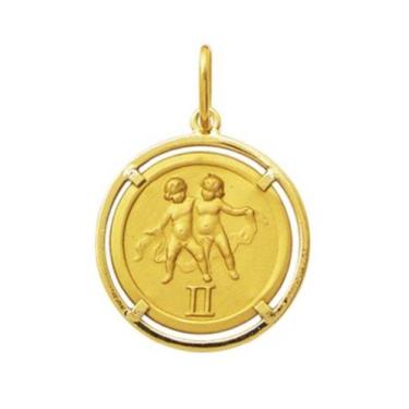 Imagem de Pingente Signo Redondo Com Aro Medio 1.8cm Ouro 18k K150 - Fab Joias, 