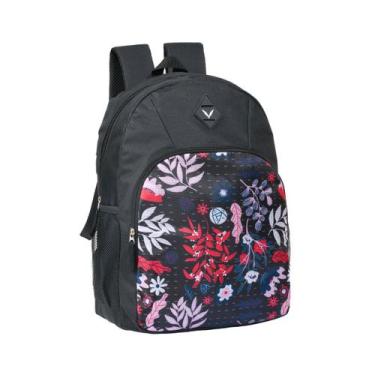 Imagem de Mochila Escolar Juvenil Adulto Grande Bolso Frontal Lateral Trabalho E