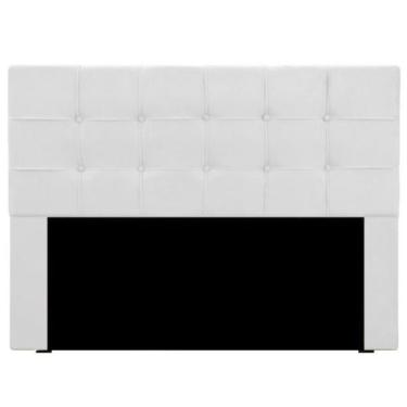 Imagem de Cabeceira De Cama Box Casal Tóquio 1,40 Suede branco - DM ART HOUSE
