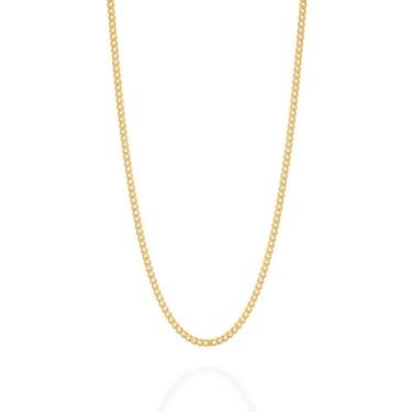 Imagem de Cordão Rommanel 531098 Unissex Folheado Ouro Fio Grumet 40cm, Dourado