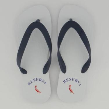 Imagem de Chinelo Reserva Yatch Branco e Marinho
