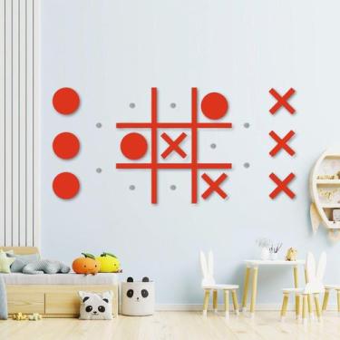 Imagem de Jogo Magnetic Tic Tac Toe para montagem na parede DUOLIYBC Green