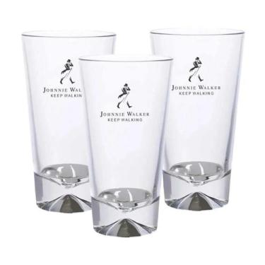 Imagem de Kit 3 Copos Long Drink de Vidro Whiskey Johnnie Walker 450ml