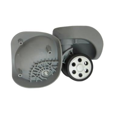 Imagem de Esquirla 2x rodas de mala de viagem carrinho rodízios peças de reparo altura 9.1cm rolamento silencioso multifuncional leve rodas duplas, CINZA