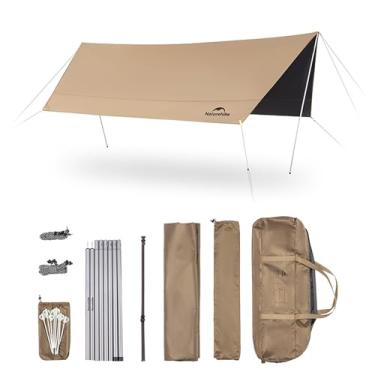 Imagem de windhike Naturehike Lona impermeável para barraca de acampamento de 18000 mm, abrigo de chuva ao ar livre e cobertura de acampamento à prova de vento, proteção UV UPF2000+ abrigo para acampamento