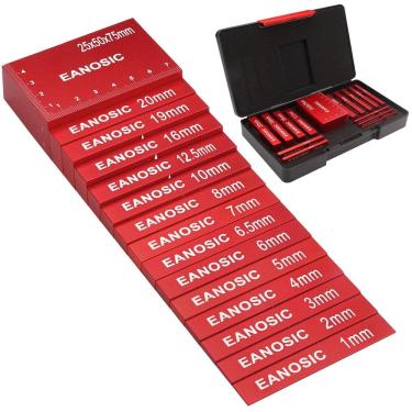 Imagem de Conjunto de medidores de altura de blocos de configuração EANOSIC, 15 unidades para marcenaria