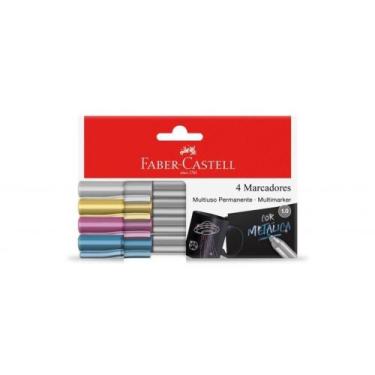Imagem de Pincel Marcador Permanente Supersoft 1. Metalico 4CORES - FABER-CASTEL